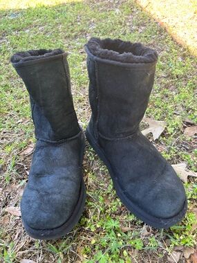 UGG Black Shearling Lined Slipper
